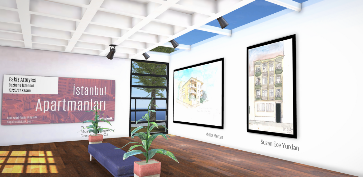 'İstanbul Apartmanları' eskiz atölyesinin online sergisi açıldı